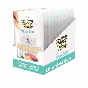 15 Unidades Fancy Feast Puree Kiss Atún 40 Grs