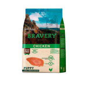 Bravery Chicken Puppy Large/Medium Breeds 4 Kgs