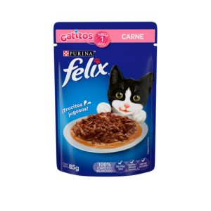 Felix Classic Gatitos con Carne 85 Grs