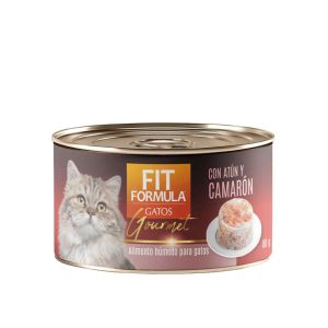 Fit Lata Gourmet Gatos con Atún y Camarón 80 grs